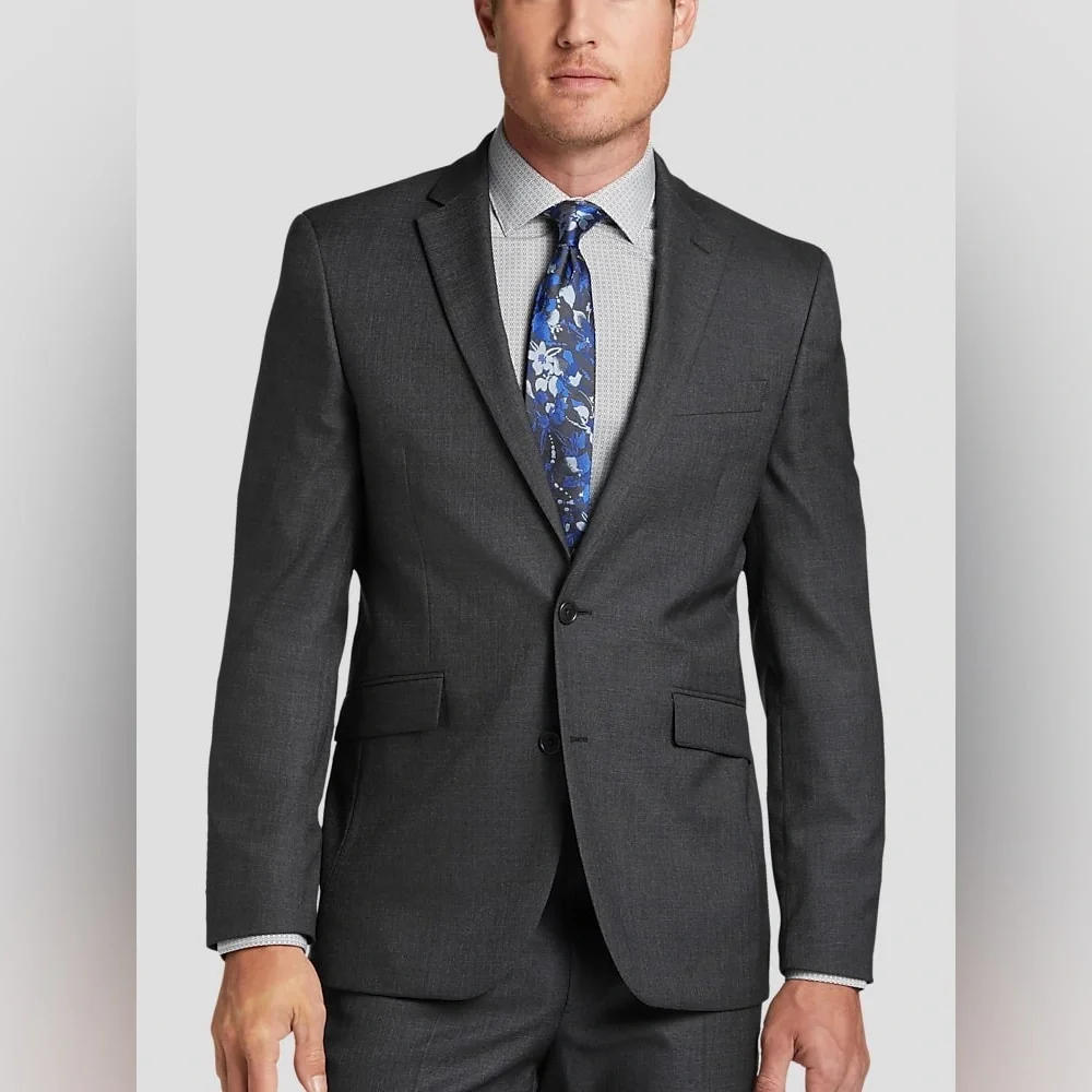 Wilke-Rodriguez men's suit, size 38, standard, waist 32. Fitted jacket and